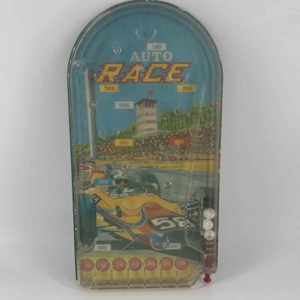 Pinball Game Handheld Wolverine Toy Company Vintage Metal Auto‎ Race Works